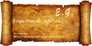 Engelhardt Géza névjegykártya