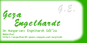 geza engelhardt business card